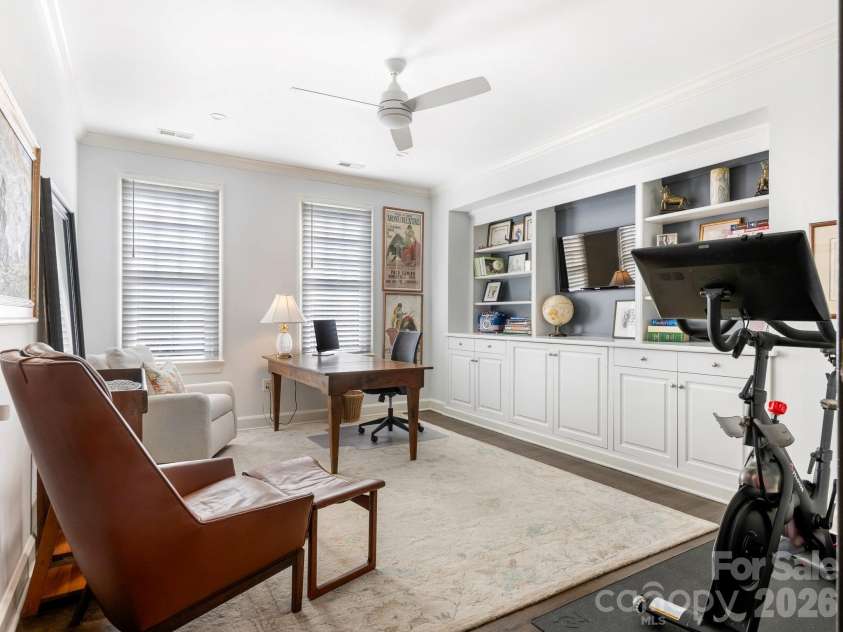 1232 Dilworth Crescent Row, Charlotte, NC 28203.  MLS# CAR4369704, YatesRealty ID 19495. Bedroom #3 used as office