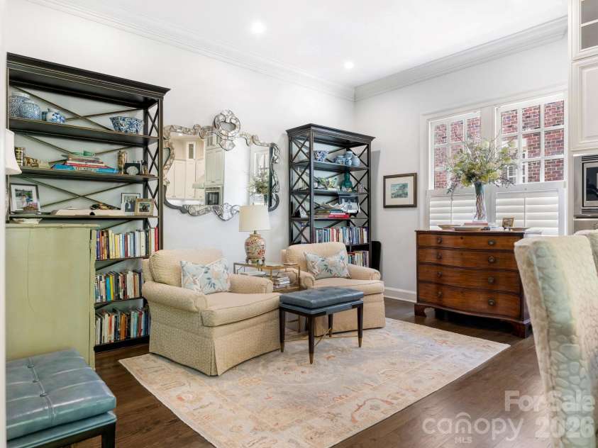 1232 Dilworth Crescent Row, Charlotte, NC 28203.  MLS# CAR4369704, YatesRealty ID 19495. Dining Room used as a Den