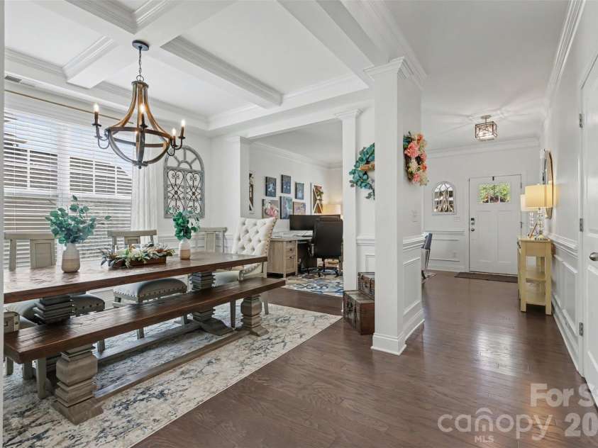 850 Coralbell Way, Fort Mill, SC 29708.  MLS# CAR4365980, YatesRealty ID 19501. Dining Room and Entry Hallway