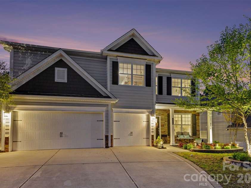 850 Coralbell Way, Fort Mill, SC 29708.  MLS# CAR4365980, YatesRealty ID 19501. Exterior Evening 