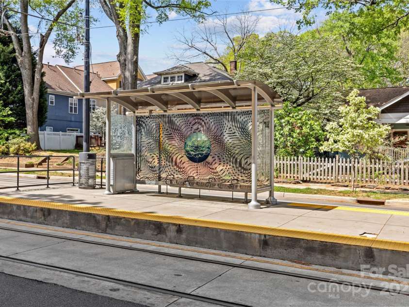 806 Sunnyside Avenue, Charlotte, NC 28204.  MLS# CAR4241141, YatesRealty ID 19524. Sunnyside stop for the CLT LYNX Streetcar