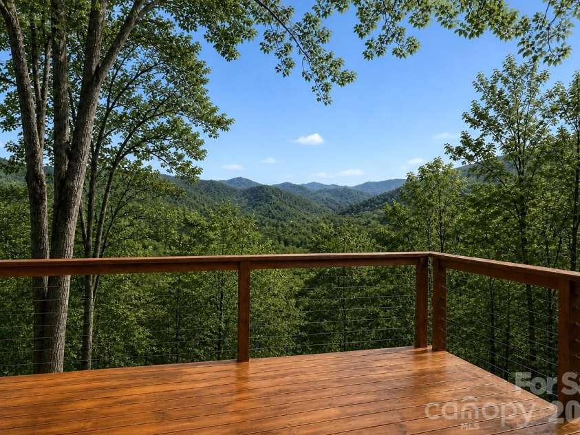 208 Buckeye Road, Maggie Valley, NC 28751.  MLS# CAR4372211, YatesRealty ID 19545. Upper deck VIEWS