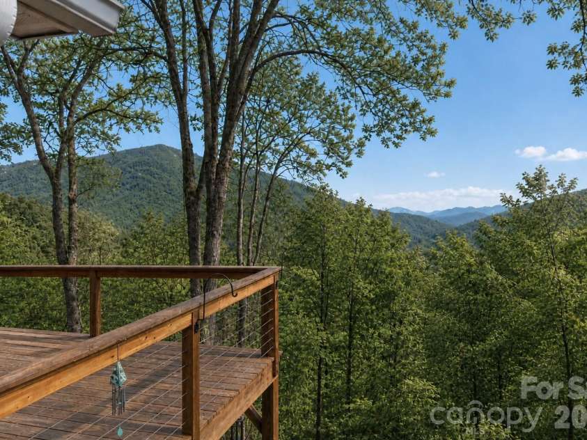 208 Buckeye Road, Maggie Valley, NC 28751.  MLS# CAR4372211, YatesRealty ID 19545. Upper deck VIEWS