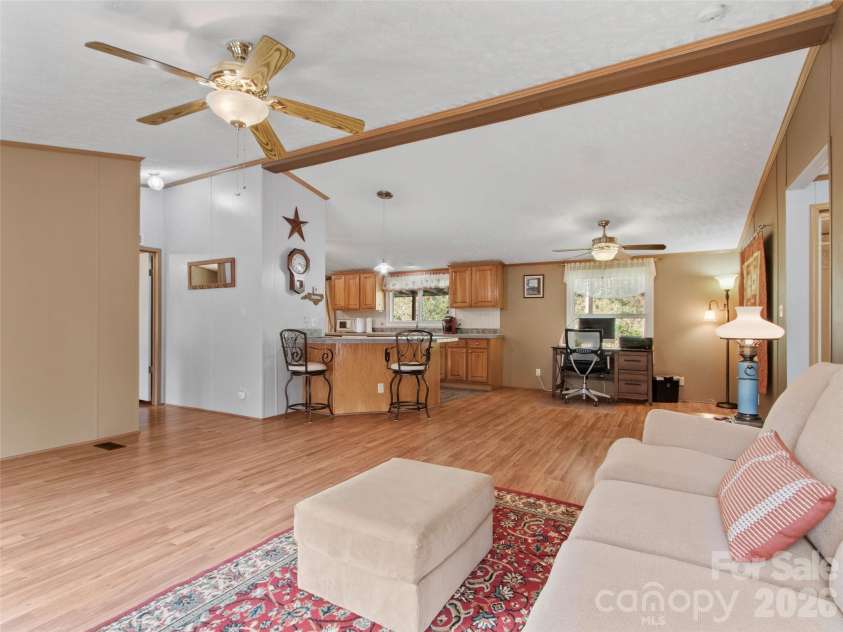 155 Thunderstruck Ridge, Burnsville, NC 28714.  MLS# CAR4365534, YatesRealty ID 19561. Living room