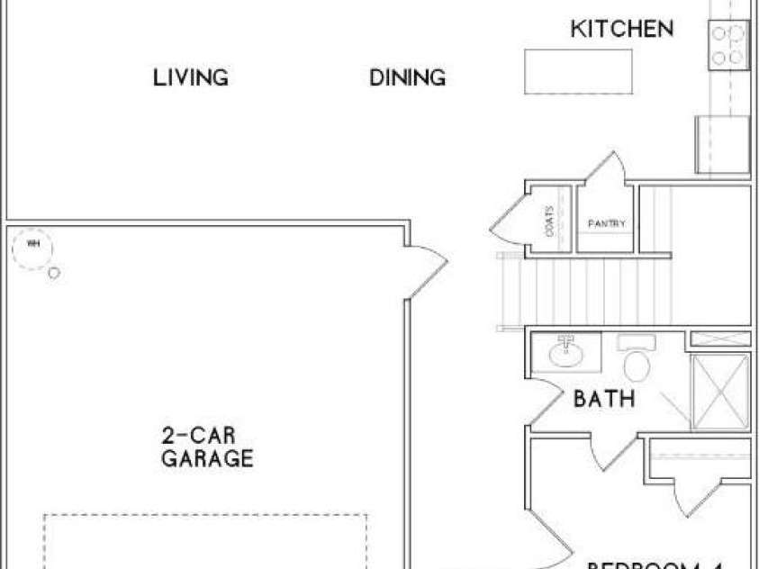 5116 Izzo Lane, Charlotte, NC 28214.  MLS# CAR4270987, YatesRealty ID 19564. Floor Plan - First Floor