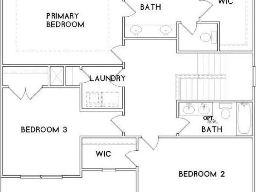 5116 Izzo Lane, Charlotte, NC 28214.  MLS# CAR4270987, YatesRealty ID 19564. Floor Plan - Second Floor