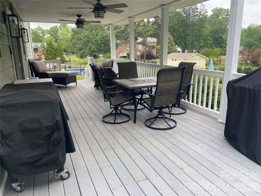 192 Carolina Drive, Cherryville, NC 28021.  MLS# CAR4376149, YatesRealty ID 19569. Back Porch