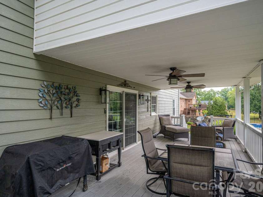 192 Carolina Drive, Cherryville, NC 28021.  MLS# CAR4376149, YatesRealty ID 19569. Back porch