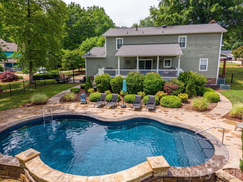 192 Carolina Drive, Cherryville, NC 28021.  MLS# CAR4376149, YatesRealty ID 19569. Back yard