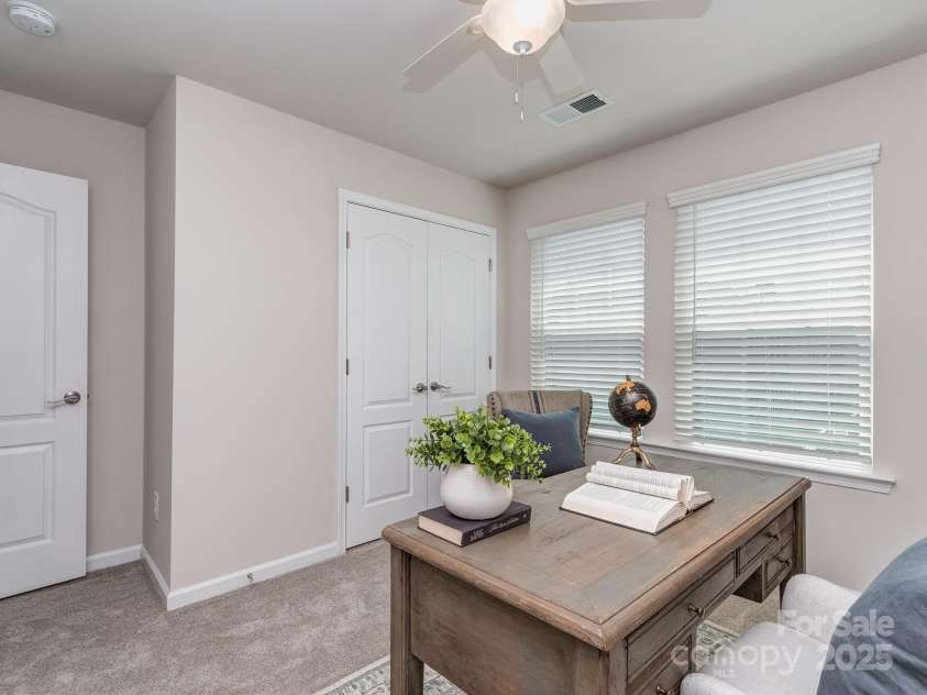 12214 Ardrey Park Drive, Charlotte, NC 28277.  MLS# CAR4247491, YatesRealty ID 19591. Upstairs secondary bedroom 2 is staged as office.