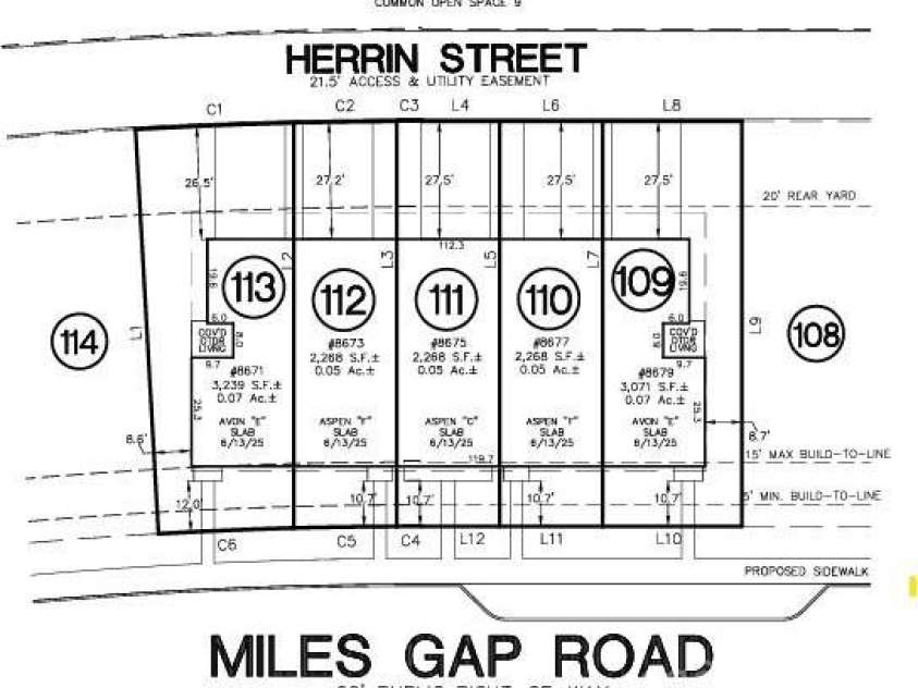 8673 Miles Gap Road, Indian Land, SC 29707.  MLS# CAR4423160, YatesRealty ID 19593. Plot Plan
