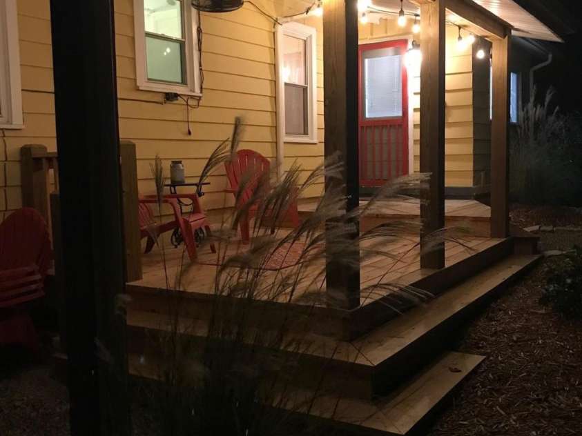 144 Macedonia Road, Asheville, NC 28804.  MLS# CAR4371686, YatesRealty ID 19598. Night lights