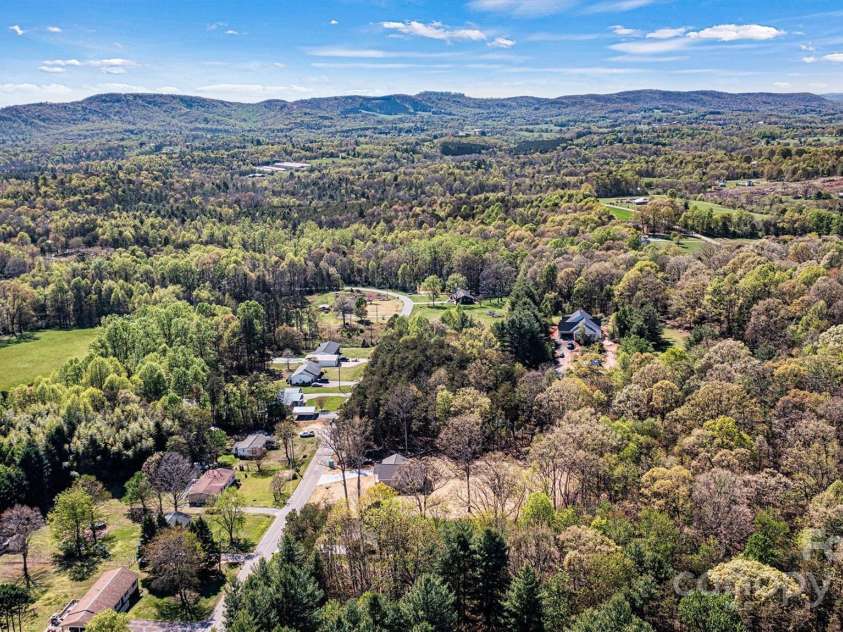 102 Kerda Street, Taylorsville, NC 28681.  MLS# CAR4244312, YatesRealty ID 19617. Aerial Kerda Street View