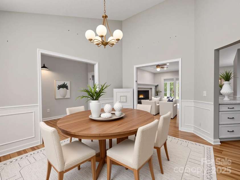 9 Kit Court, Fletcher, NC 28732.  MLS# CAR4246263, YatesRealty ID 19633. Dining Room Staged
