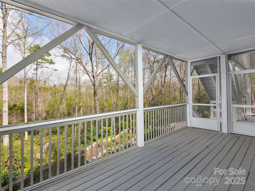 9 Kit Court, Fletcher, NC 28732.  MLS# CAR4246263, YatesRealty ID 19633. Screened in Porch