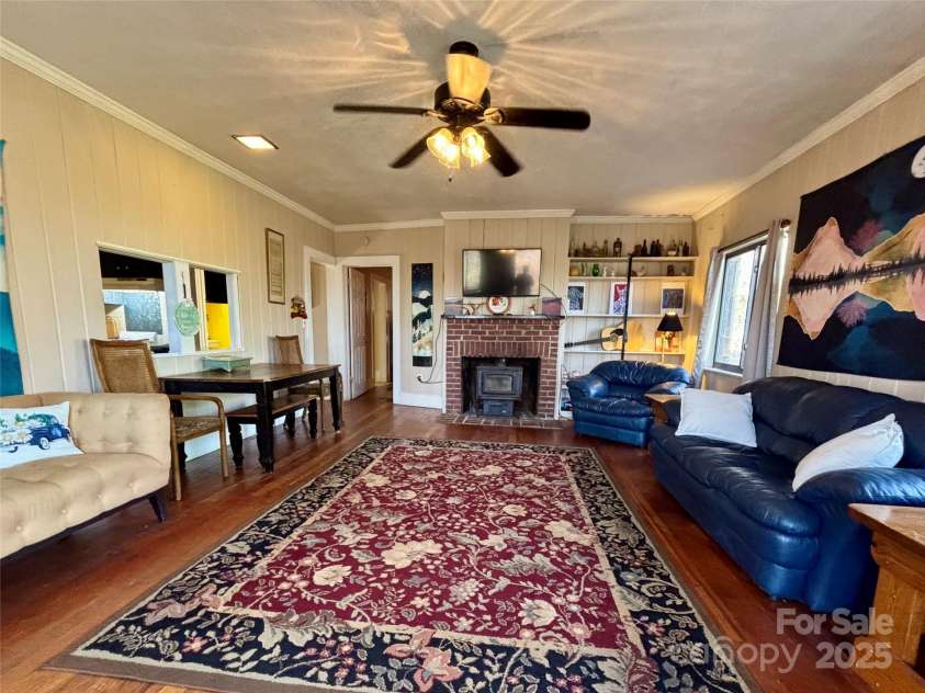 629 Vineyard Road, Tryon, NC 28782.  MLS# CAR4325093, YatesRealty ID 1964. Living Room