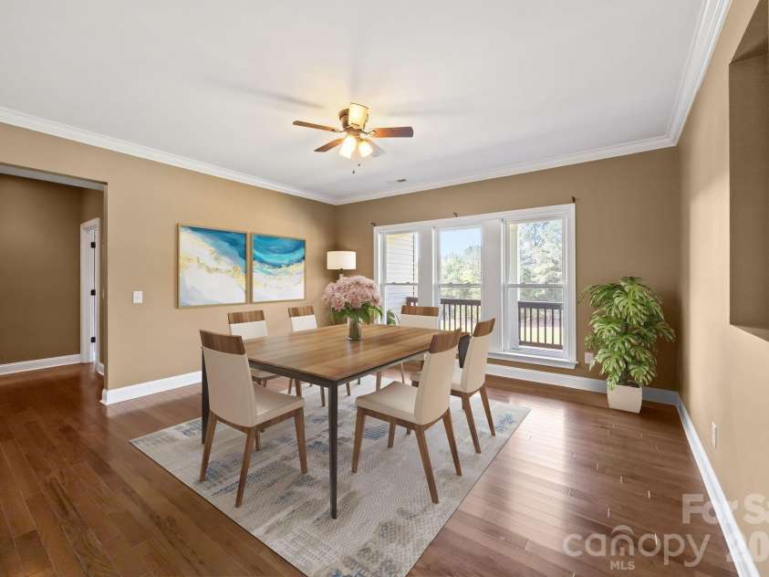 255 Woodlea Court, Mooresville, NC 28115.  MLS# CAR4367240, YatesRealty ID 19653. Virtually staged Dining Room