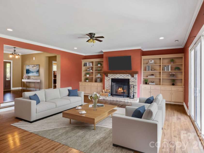 255 Woodlea Court, Mooresville, NC 28115.  MLS# CAR4367240, YatesRealty ID 19653. Virtually staged Great Room