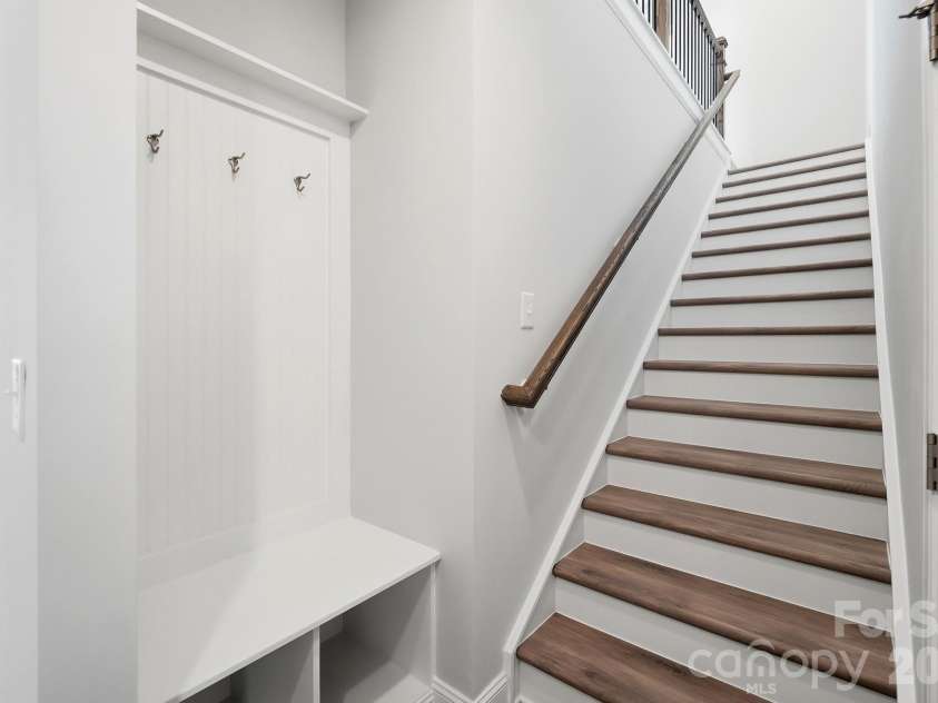 3057 Constitution Lane, Gastonia, NC 28056.  MLS# CAR4359289, YatesRealty ID 19663. Staircase and drop zone