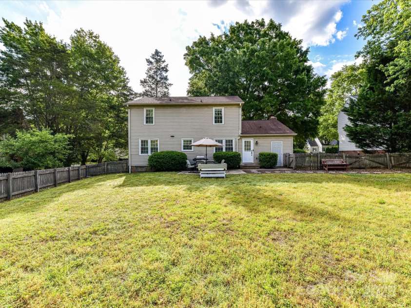 2315 Lawton Bluff Road, Charlotte, NC 28226.  MLS# CAR4255535, YatesRealty ID 19671. Backyard - do not miss the exterior storage closet that provides extra storage!