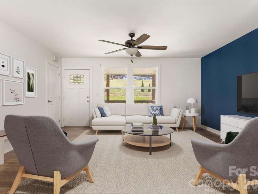 3674 New Leicester Highway, Leicester, NC 28748.  MLS# CAR4371916, YatesRealty ID 19677. Digitally staged