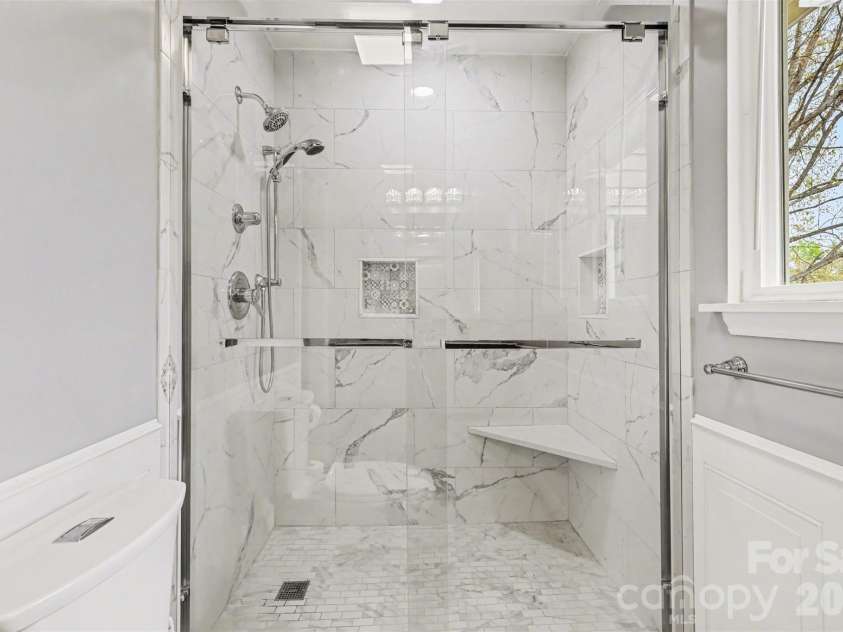 26030 Misty Way Drive, Tega Cay, SC 29708.  MLS# CAR4362203, YatesRealty ID 19693. Remodeled Spare Bathroom