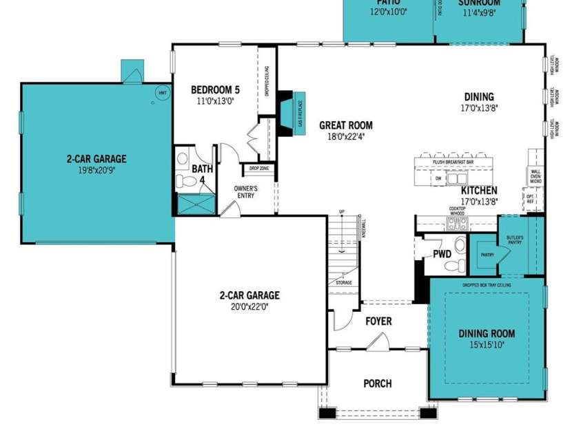 2541 Mabel Lane, Monroe, NC 28110.  MLS# CAR4271305, YatesRealty ID 19699. Proposed 1st Floor Layout