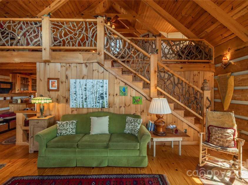 1074 Indian Camp Mountain Road, Rosman, NC 28772.  MLS# CAR4109820, YatesRealty ID 1970. Guest cabin