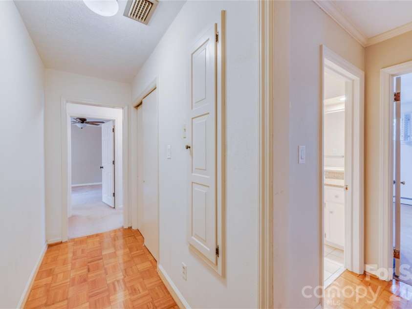 111 Kinwood Street, Morganton, NC 28655.  MLS# CAR4331530, YatesRealty ID 19711. Hall with laundry shoot and closet.