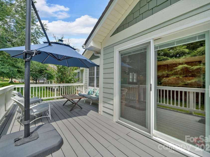 145 Fairway View Drive, Etowah, NC 28729.  MLS# CAR4267216, YatesRealty ID 19711. Back deck with composite decking!