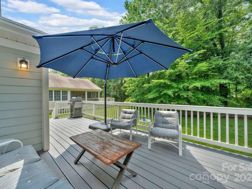 145 Fairway View Drive, Etowah, NC 28729.  MLS# CAR4267216, YatesRealty ID 19711. Back deck with composite decking!