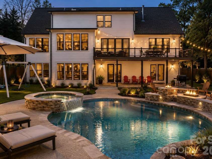 5020 Slanting Bridge Road, Sherrills Ford, NC 28673.  MLS# CAR4336765, YatesRealty ID 19718. Digitally enhanced dream pool!