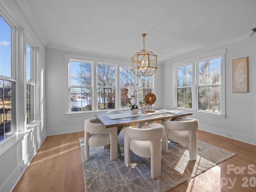 5020 Slanting Bridge Road, Sherrills Ford, NC 28673.  MLS# CAR4336765, YatesRealty ID 19718. Natural light filled dining area with a VIEW!