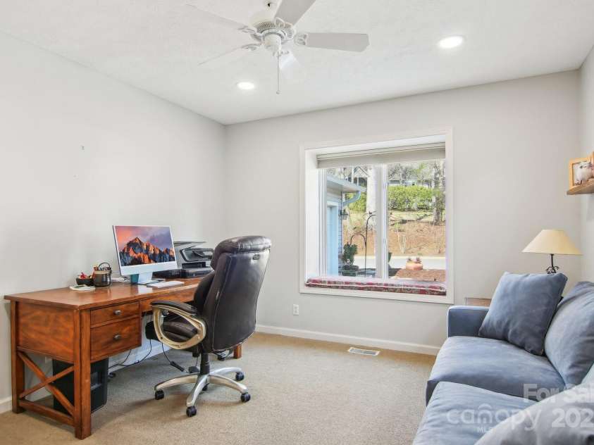 80 Laurel Ridge Place, Hendersonville, NC 28739.  MLS# CAR4238282, YatesRealty ID 19722. Main level bedroom 2 (currently used as office)