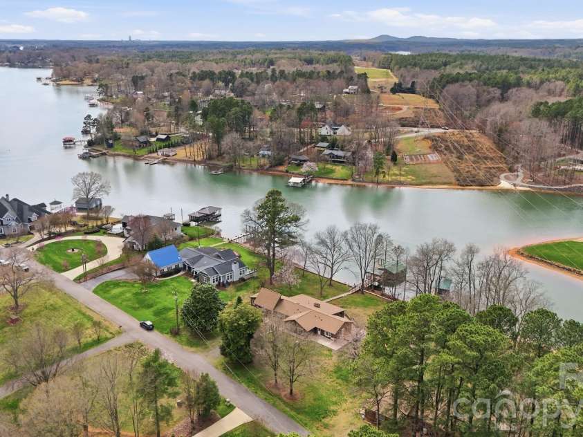 236 Apache Road, Troutman, NC 28166.  MLS# CAR4359171, YatesRealty ID 19726. Far Aerial of cove