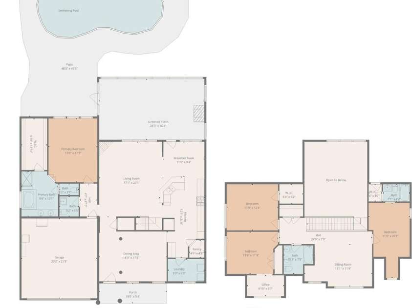 1135 Gold Rush Court, Fort Mill, SC 29708.  MLS# CAR4376618, YatesRealty ID 19744. Floorplan
