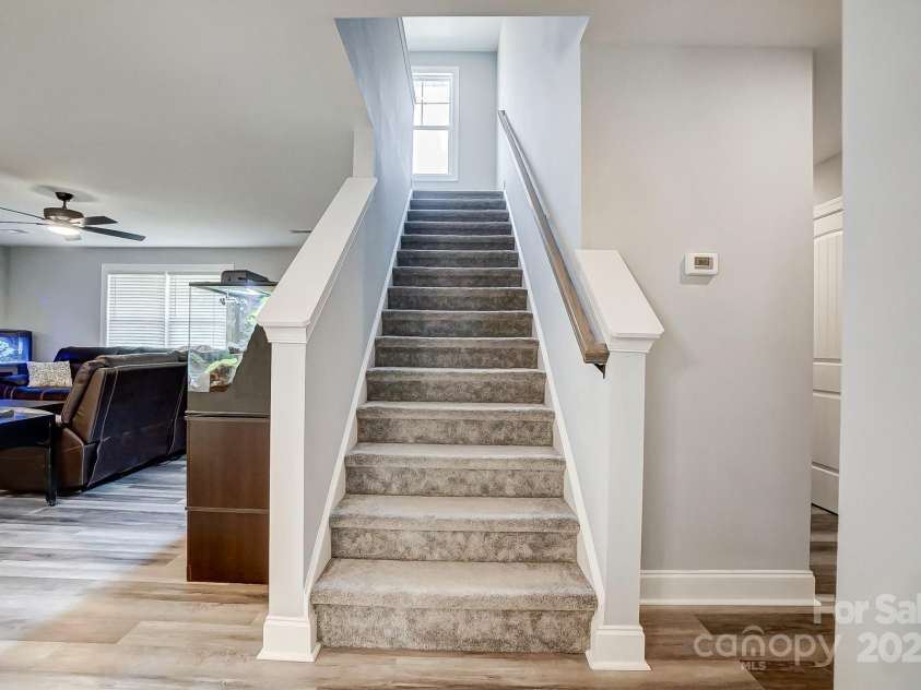 3018 Corinth Church Road, Monroe, NC 28112.  MLS# CAR4242550, YatesRealty ID 19771. Stairs to second level