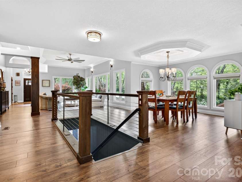 170 Weston Road, Arden, NC 28704.  MLS# CAR4379602, YatesRealty ID 19778. Stairs to lower level