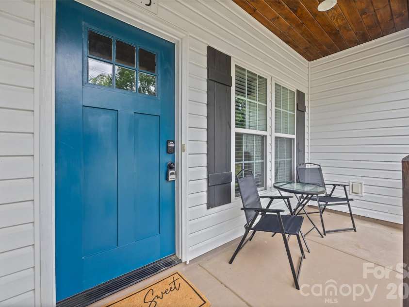 103.5 Foote Street, Chester, SC 29706.  MLS# CAR4377694, YatesRealty ID 19782. Charming front porch with detailed ceiling.