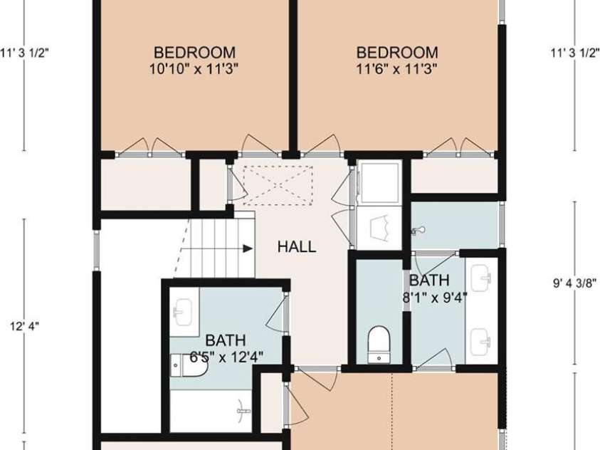 7 Acona Lane, Asheville, NC 28803.  MLS# CAR4377126, YatesRealty ID 19788. Upper Level Floor Plan