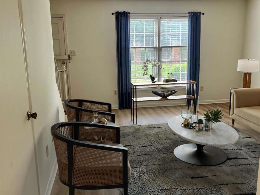 4520 Central Avenue, Charlotte, NC 28205.  MLS# CAR4231851, YatesRealty ID 19799. Living room Virtual Staged