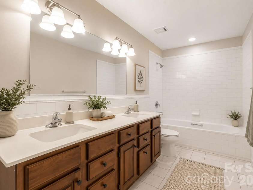 35 Byrd Road, Candler, NC 28715.  MLS# CAR4379213, YatesRealty ID 19829. Hall Bath Virtually Staged & Tile 