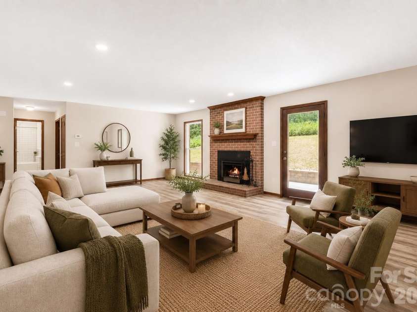 35 Byrd Road, Candler, NC 28715.  MLS# CAR4379213, YatesRealty ID 19829. Living Room Virtually Staged