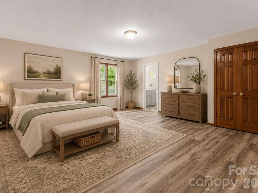 35 Byrd Road, Candler, NC 28715.  MLS# CAR4379213, YatesRealty ID 19829. Master Bedroom Virtually Staged