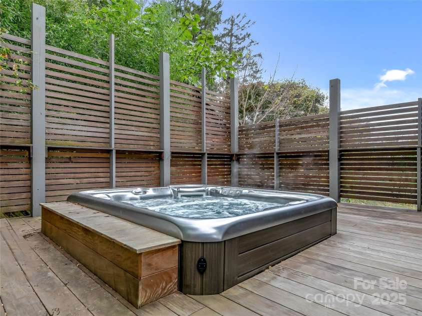 53 Buchanan Place, Asheville, NC 28801.  MLS# CAR4257148, YatesRealty ID 19830. Private Hot Tub area