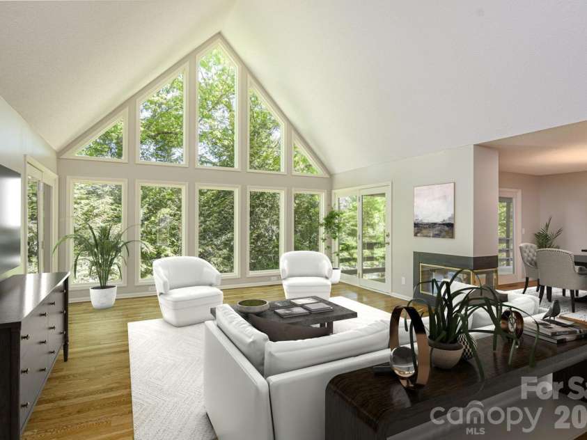 133 Forest View Drive, Flat Rock, NC 28731.  MLS# CAR4376626, YatesRealty ID 19839. Great Room - Virtual Staging