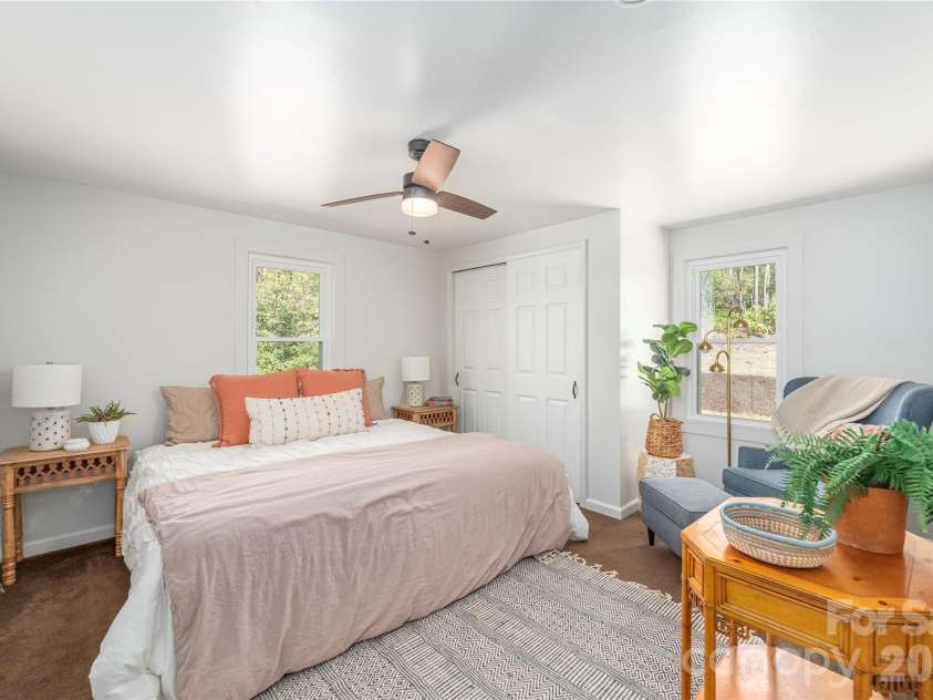 35 Grey Rock Valley, Black Mountain, NC 28711.  MLS# CAR4359846, YatesRealty ID 19842. First bedroom easily fits a king bed