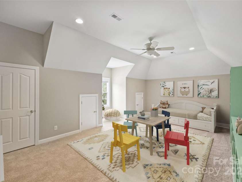 5940 Four Wood Drive, Matthews, NC 28104.  MLS# CAR4252079, YatesRealty ID 19844. Versatile bonus room—media, play, or fitness; wired and ready to flex with your lifestyle.