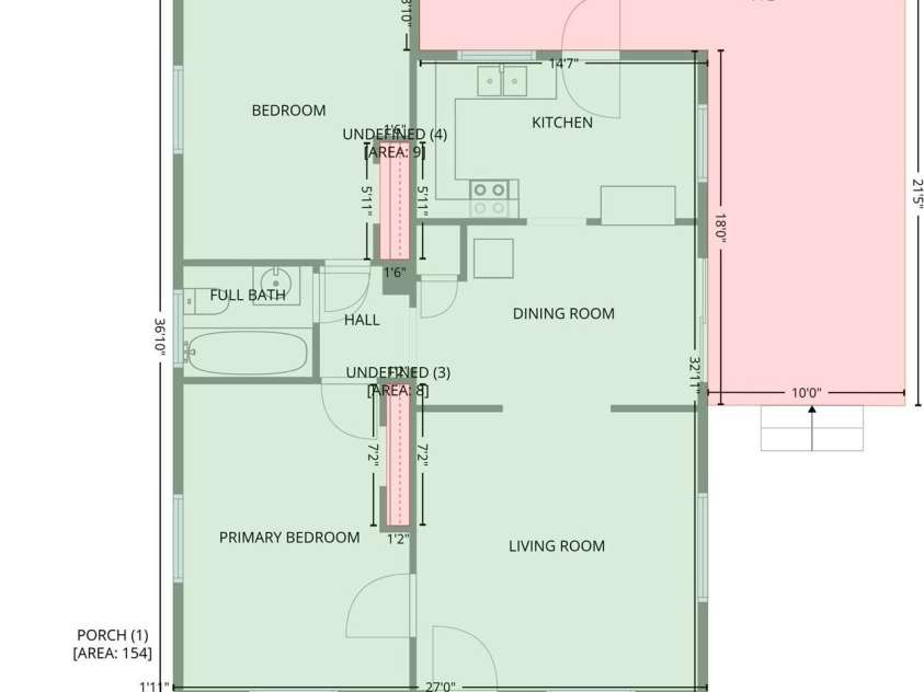 222 Glendale Avenue, Asheville, NC 28803.  MLS# CAR4307469, YatesRealty ID 19856. Floor plan