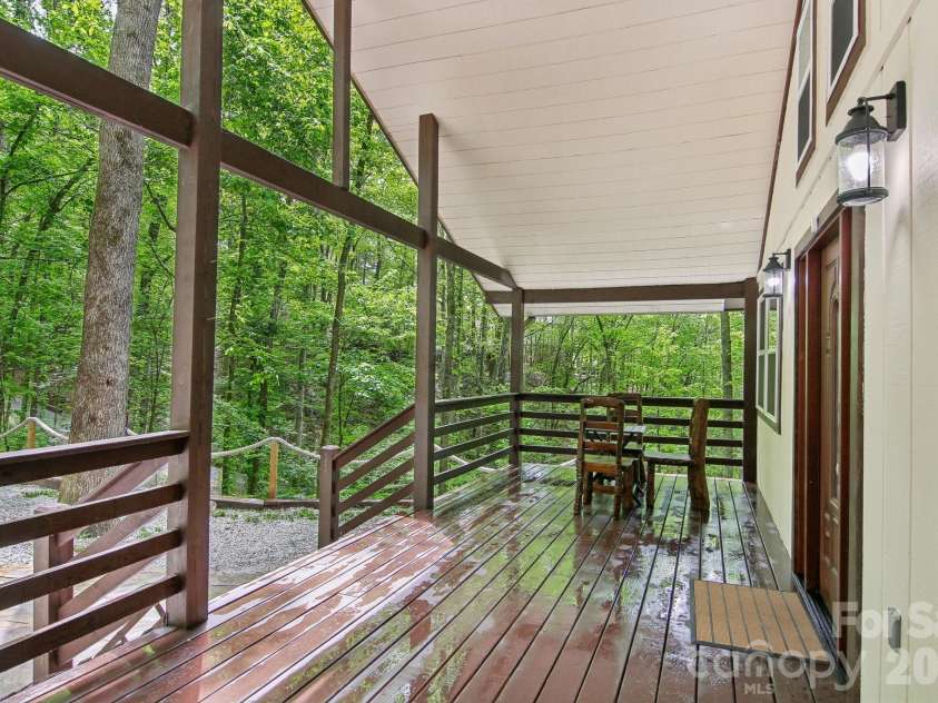 291 Dills Road, Bryson City, NC 28713.  MLS# CAR4373861, YatesRealty ID 19857. Covered front deck